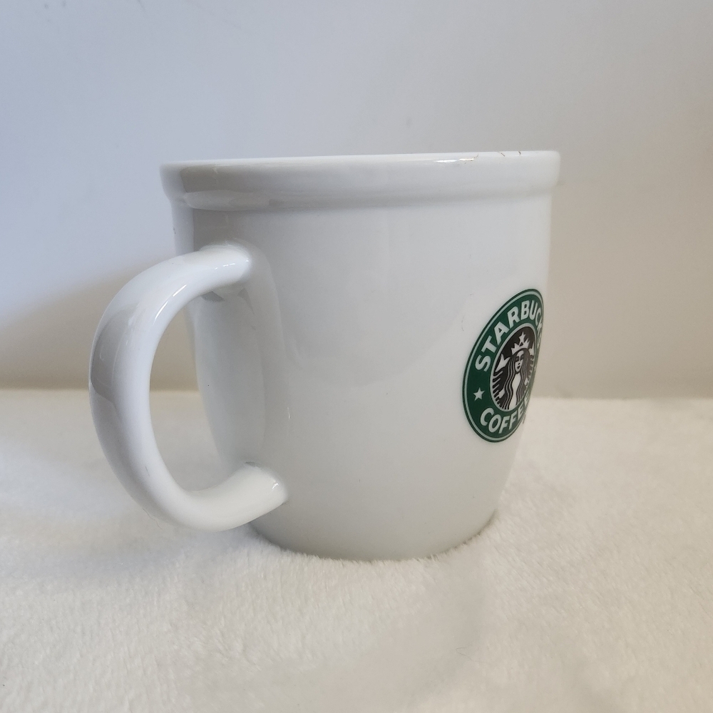 Starbucks 2007 White Green Black Logo Sturdy Coffee Cup Mug XL 14 Oz - Picture 4 of 11